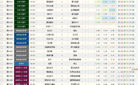足球赔率(足球比分赔付率表)