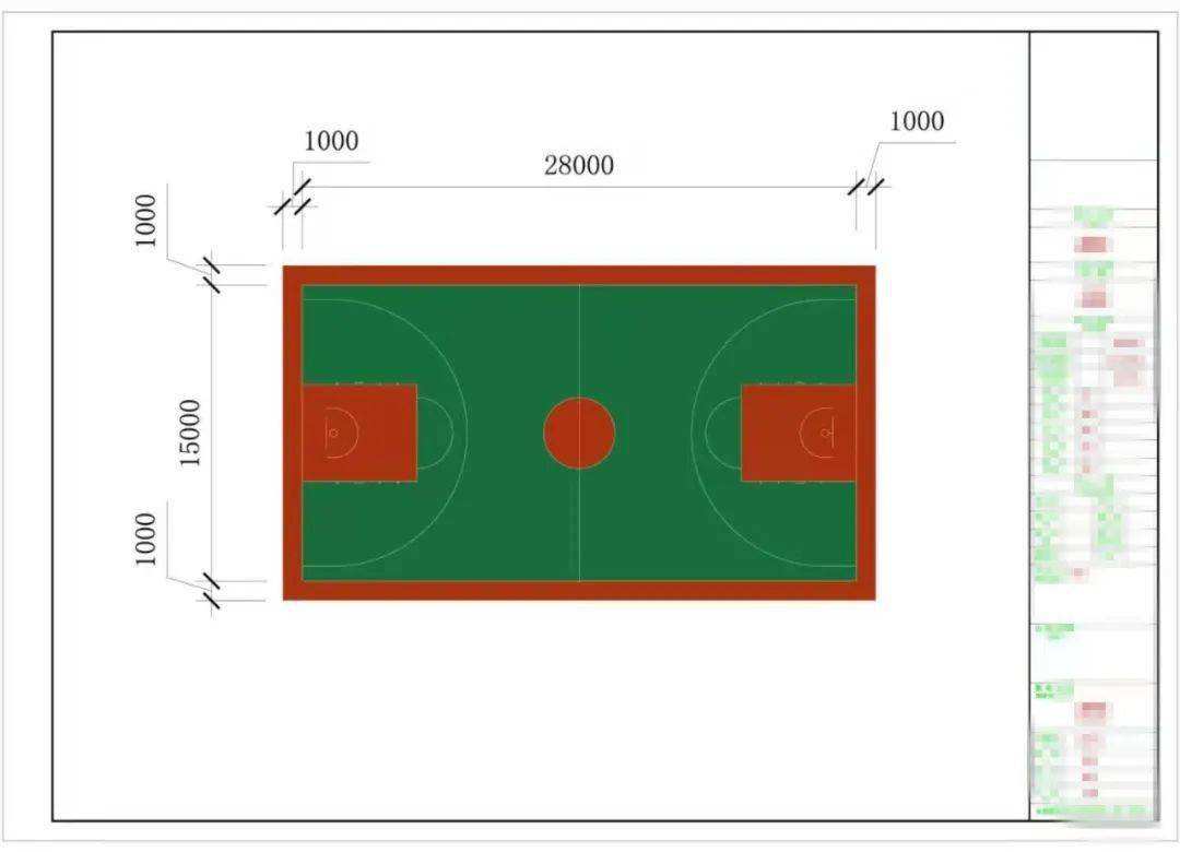 标准篮球场尺寸图(标准篮球场的尺寸图)