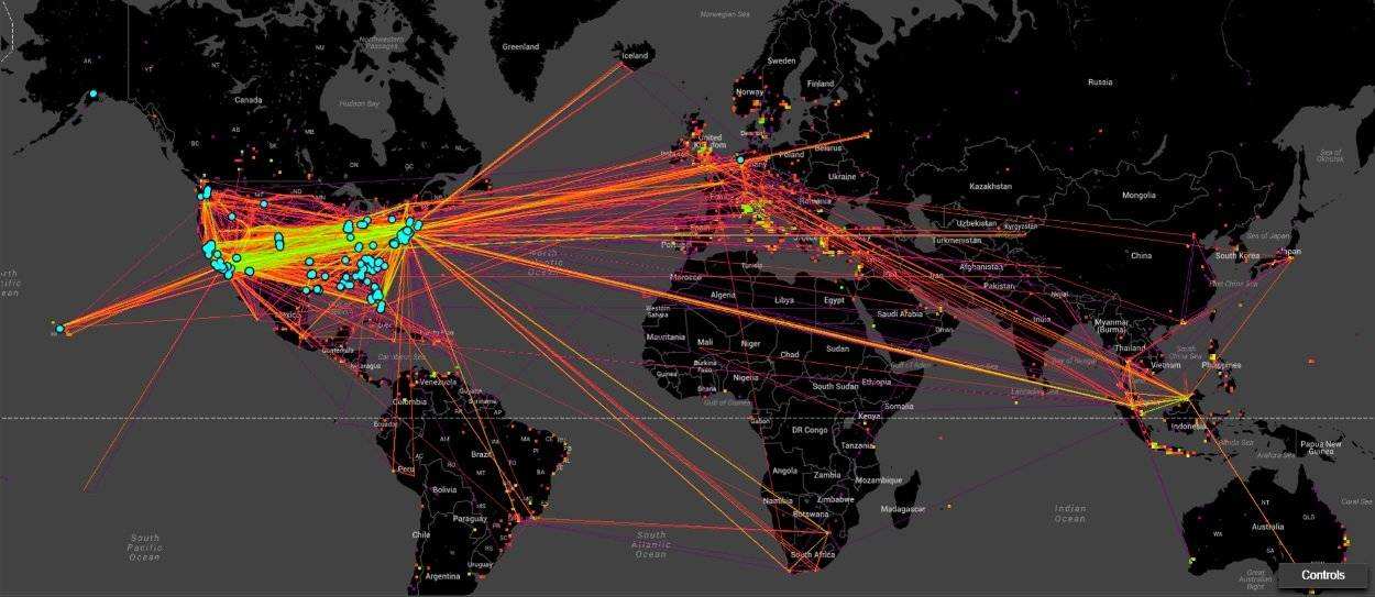 全球ddos监控图(全球黑客攻击监测地图下载)